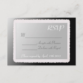 Placa RSVP com borda vintage.