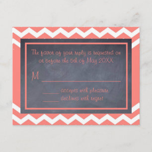 Placa RSVP Coral Chevron