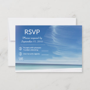 Placa RSVP da Nuvem do Beach Sky