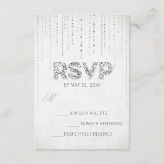 Placa RSVP de Aparência de Aparência de Silver