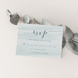 Placa RSVP de Aquarela Chiffon | Mar