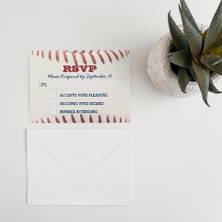 Placa RSVP de Bar de baseball Mitzvah