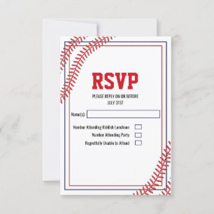 Placa RSVP de Baseball
