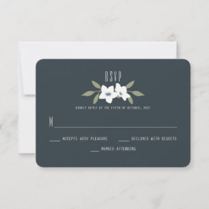 Placa RSVP de Blooms bonito
