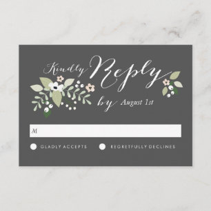 Placa RSVP de Blooms Meadow