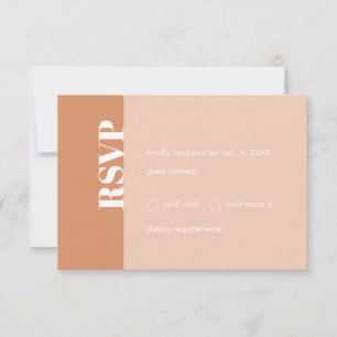 Placa RSVP de Boho Minimalista Moderno e Branca