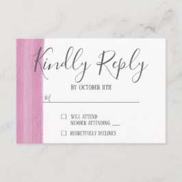 Placa RSVP de Brushaft com Cores d'Água Rosa