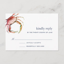 Placa RSVP de Caranguejo Vermelho