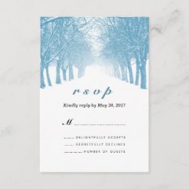Placa RSVP de Casamento da Avenida Winter Trees