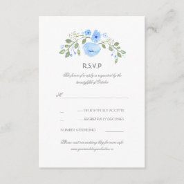 Placa RSVP de Casamento de Aquarela Floral