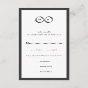 Placa RSVP de Casamento de Armadilha de Infinidade