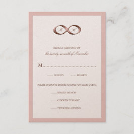Placa RSVP de Casamento de Cabeça com Infinidade D