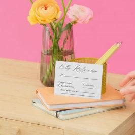 Placa RSVP de Casamento de Elegância Moderna