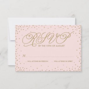 Placa RSVP de Casamento de Estrelas de Rico Rosa e