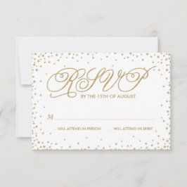 Placa RSVP de Casamento de Estrelas Douradas do ri