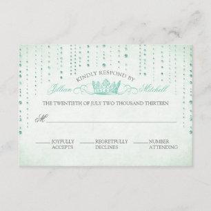 Placa RSVP de Casamento de Fairytale da Casa da Ca