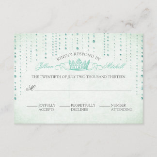 Placa RSVP de Casamento de Fairytale da Casa da Ca