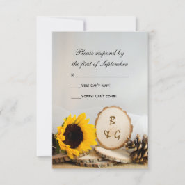 Placa RSVP de Casamento de Florestas Naturais de G
