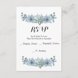 Placa RSVP de Casamento de Fluxo de Aquarelas e Fl