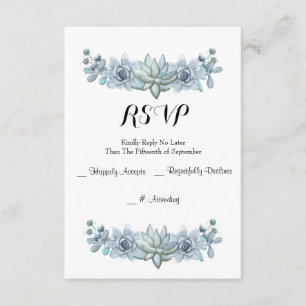 Placa RSVP de Casamento de Fluxo de Aquarelas e Fl