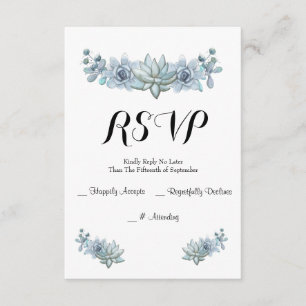 Placa RSVP de Casamento de Fluxo de Aquarelas e Fl