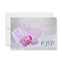 Placa RSVP de Casamento de Orquídea Rosa e Véu-Bri