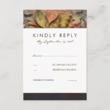 Placa RSVP de Casamento de ouro