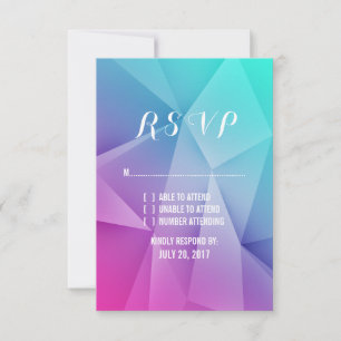 Placa RSVP de Casamento de Pedras de Joias Multico