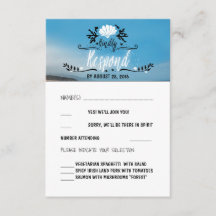 Placa RSVP de Casamento de Praia