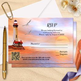 Placa RSVP de Casamento de Roupa de Praia Artístic