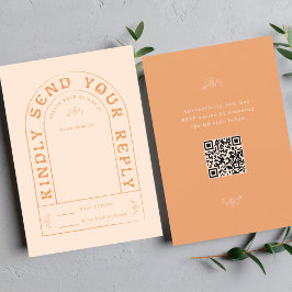 Placa RSVP de Casamento de San Miguel com Código Q