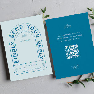 Placa RSVP de Casamento de San Miguel com Código Q