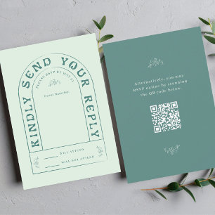 Placa RSVP de Casamento de San Miguel com Código Q