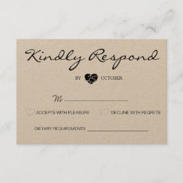 Placa RSVP de Casamento de Suíte Romântica Russa