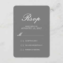 Placa RSVP de Casamento de Tipografia Elegante Sim