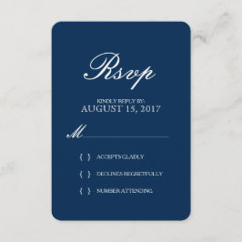 Placa RSVP de Casamento de Tipografia Elegante Sim