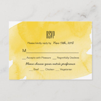 Placa RSVP de Casamento de Wash com Aquarela Amare