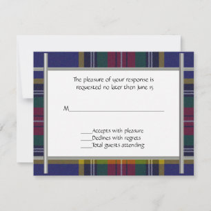 Placa RSVP de Casamento de Xadrez MacBeth