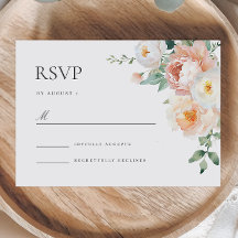 Placa RSVP de Casamento Floral de Primavera do Jar