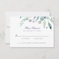 Placa RSVP de Casamento Floral Luxe