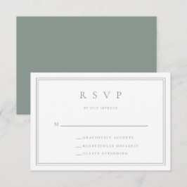 Placa RSVP de Casamento II Minimalista Moderno Ver