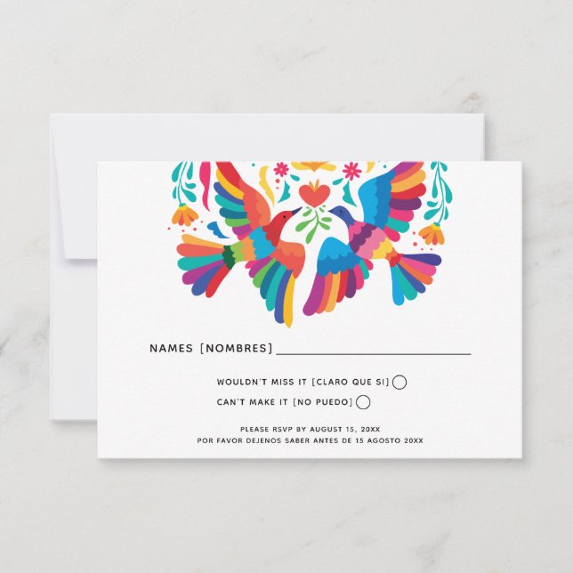 Placa RSVP de Casamento Inspirada no México vibran (Frente)