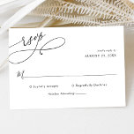 Placa Rsvp De Casamento Mínimo De Script Elegante<br><div class="desc">Projetado para coordenar com a nossa coleção de casamento do Romantic Script,  esta placa RSVP personalizável,  apresenta um texto de caligrafia de script abrangente,  emparelhado com uma fonte de serif & sans modernos em preto,  com um blush prowy. Itens correspondentes disponíveis.</div>