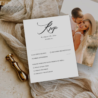 Placa RSVP de Casamento Mínimo Moderno