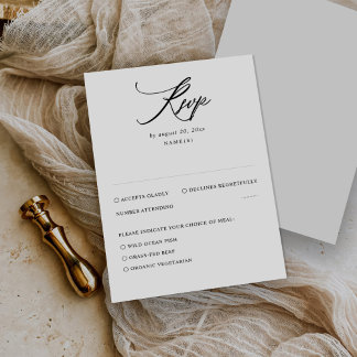 Placa RSVP de Casamento Mínimo Moderno