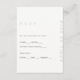 Placa RSVP de Casamento Moderno Blush