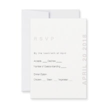 Placa RSVP de Casamento Moderno Blush