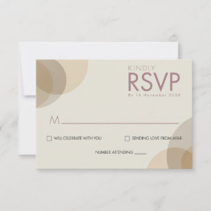 Placa RSVP de Casamento nos Círculos de Marfim