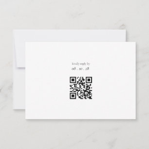 Placa RSVP de Casamento Preto e Branco Ultra Minim