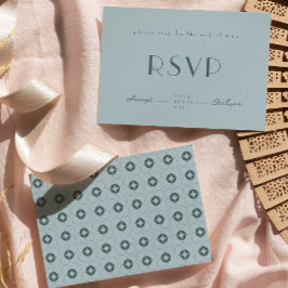 Placa RSVP de Casamento Retroativo Palm Primavera